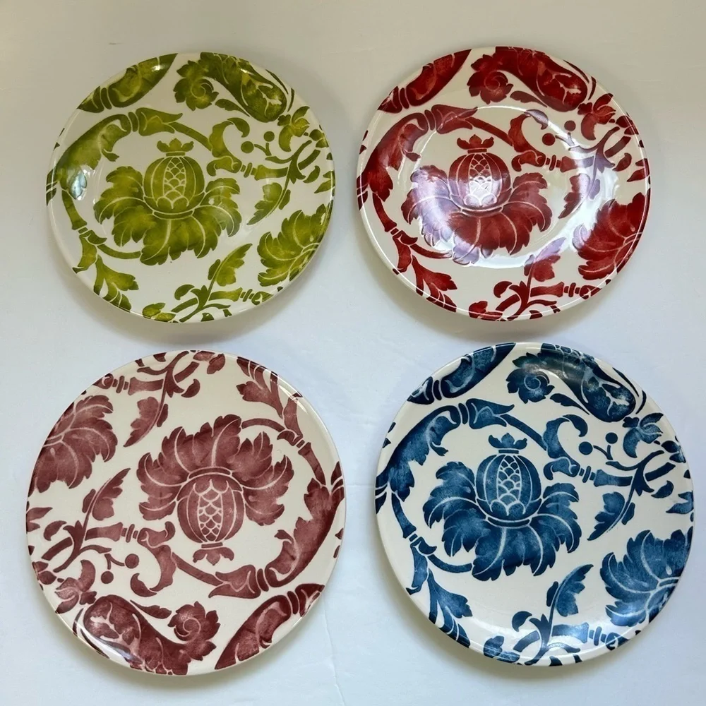 Pier 1 Imports Fall Harvest Appetizer/Dessert Plates Set Of (4) in set